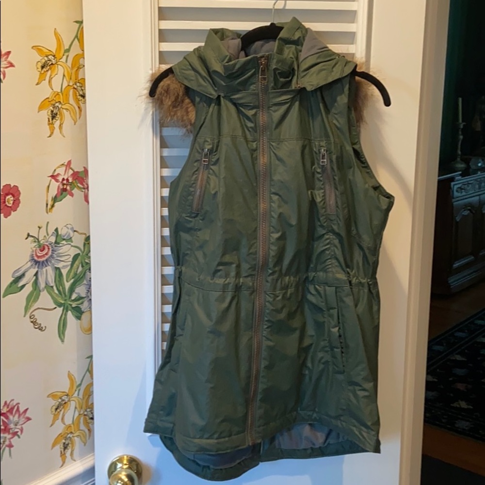 Army Green Hooded Athleta vest